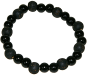 Bracelet perles de karma bois noir - Onyx-0