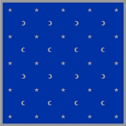 Tapis de cartomancie 80 x 80 cm - Lunes et étoiles (bleu marine)-0