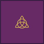 Tapis de cartomancie violet 80 x 80 cm -TRIQUETRA-0