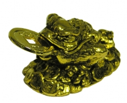 Grenouille feng-shui - laiton métal doré-0